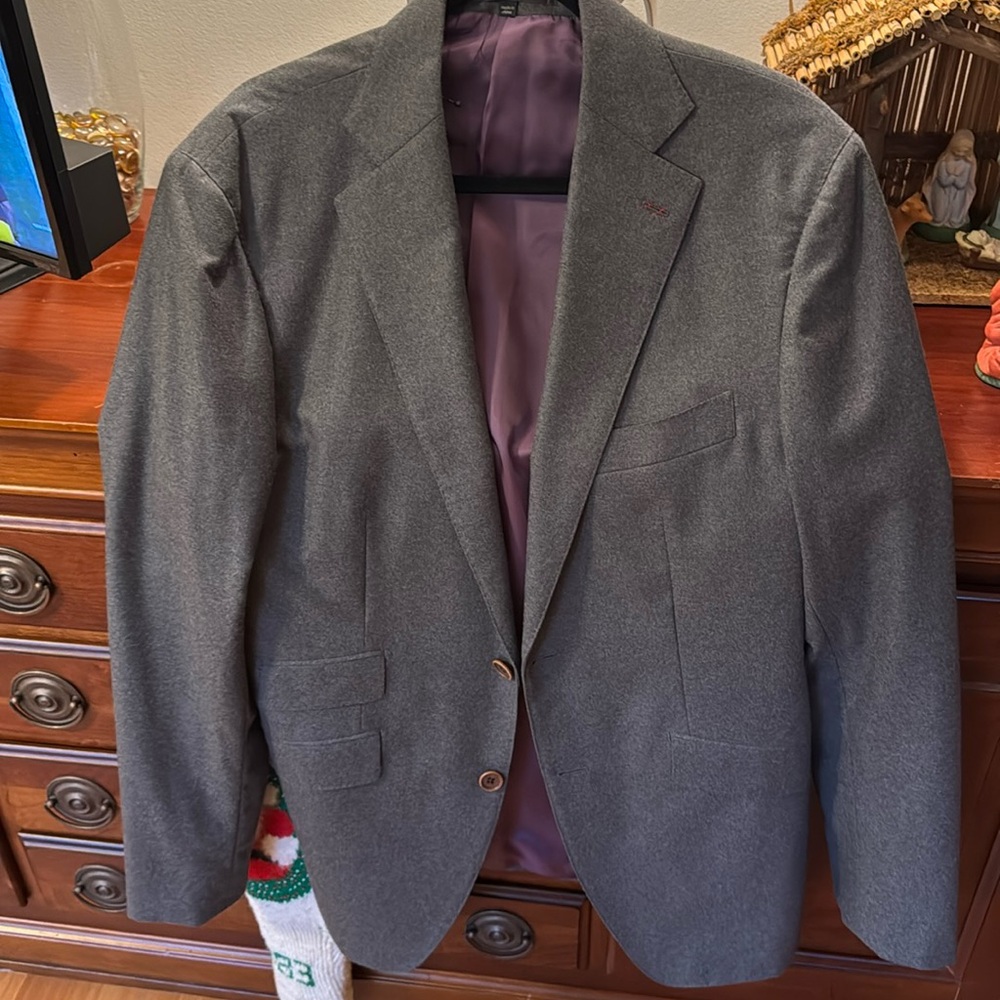 SUITSUPPLY Lazio Gray Super 130 Wool Dual Vent Blazer Sport Coat Jacket - 40L